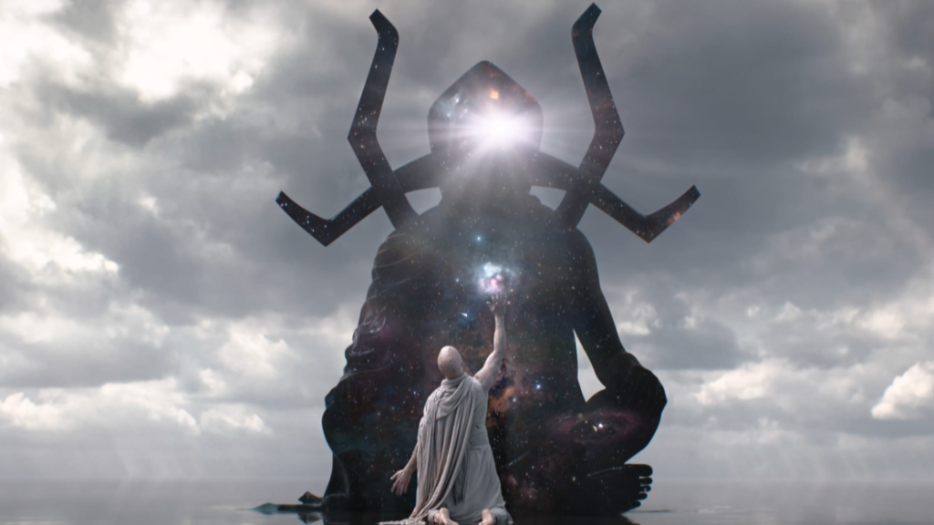 Gorr reaching Eternity in Thor: Love and Thunder (2022)