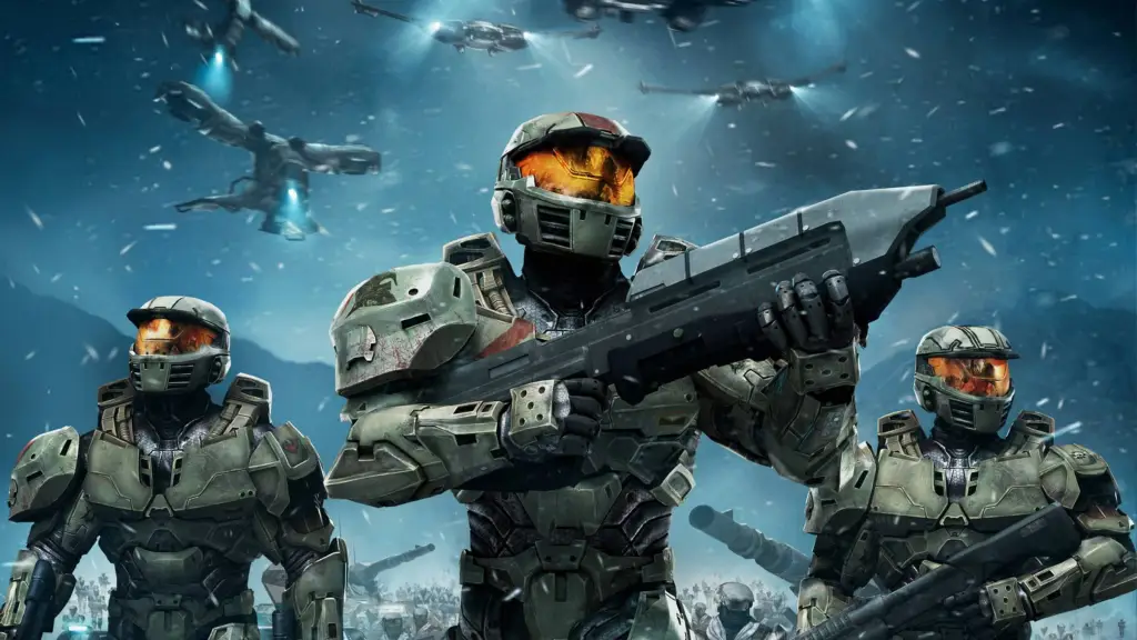 Halo Wars three Spartan soldiers from real time strategy game