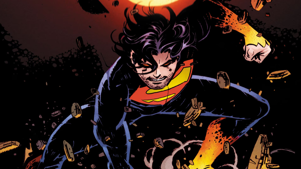 Absolute Superman with Glowing Red Eyes