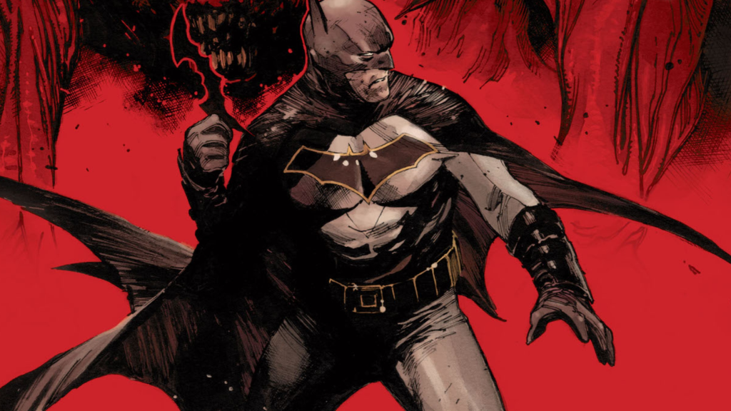 Batman Wielding a Batarang