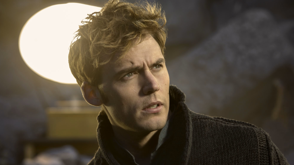 Sam Claflin as Finnick in The Hunger Games movies