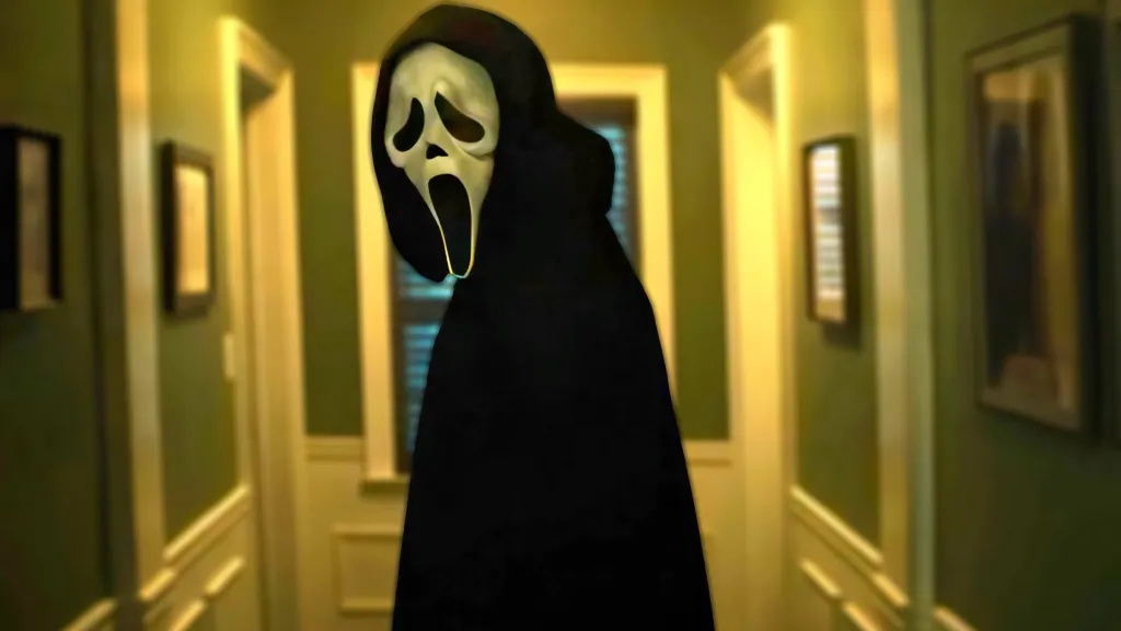 Ghostface standing in hallway in Scream 7