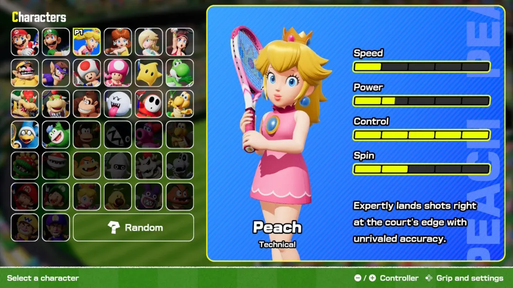 Mario Tennis Fever Early-Game Roster Options