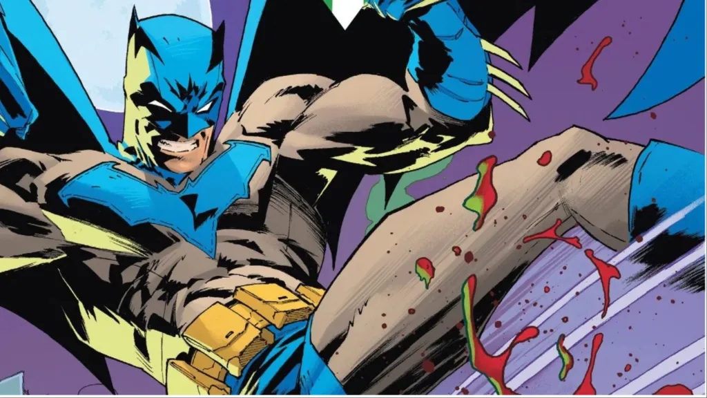 Batman kicking someone