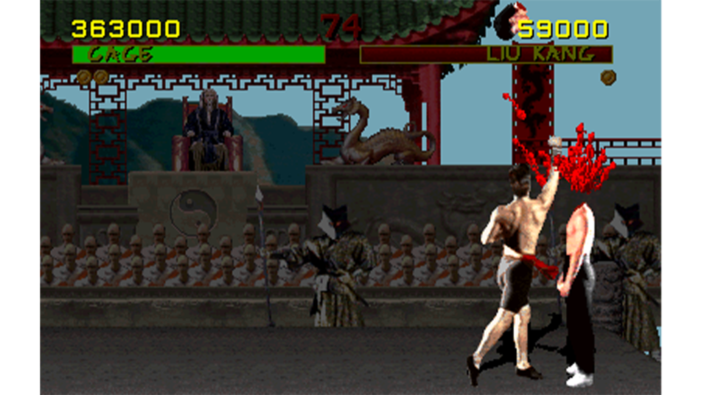 A screenshot from Mortal Kombat (1992).