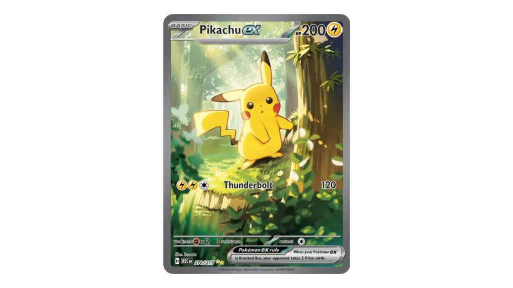 Pikachu ex Special Illustration Rare Pokemon TCG Ascended Heroes