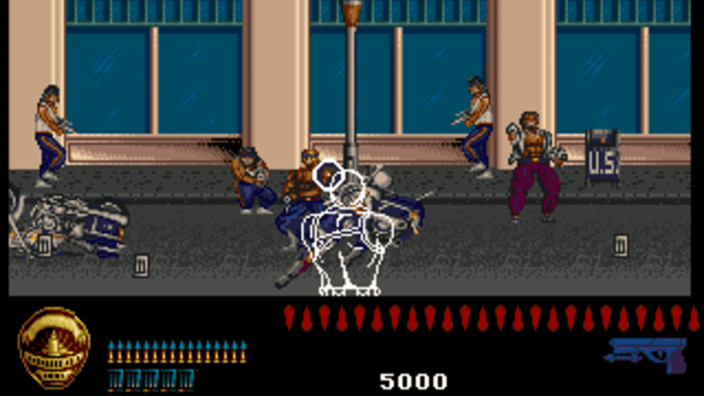 A screenshot from Predator 2 (1990).