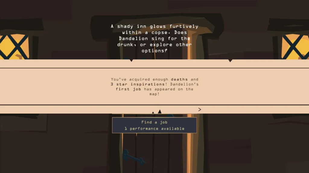 Reigns the Witcher Job Screen