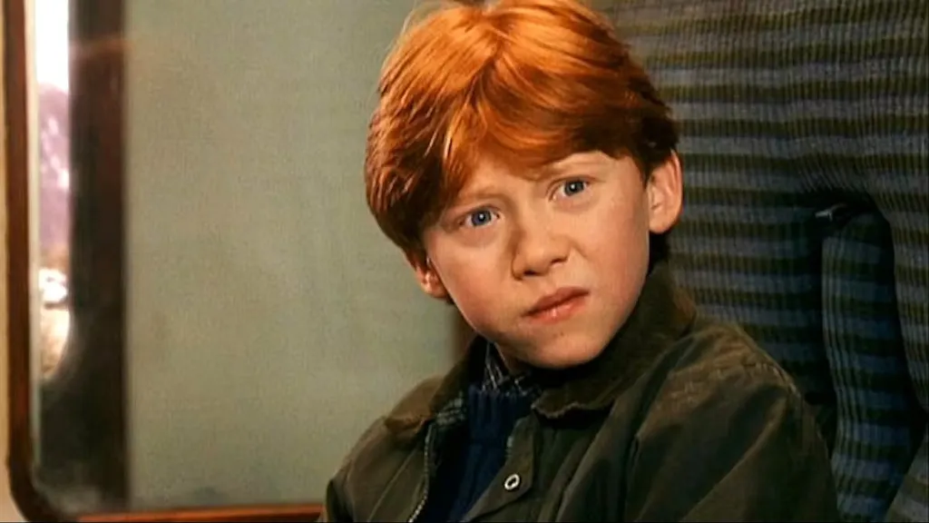 Ron Weasley looking surprised and disgusted in Harry Potter