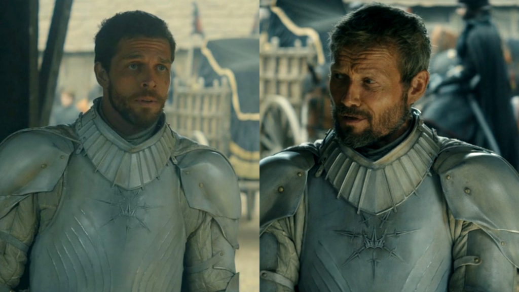 Ser Roland Crakehall and Donnel of Duskendale from the Kingsguard in A Knight of the Seven Kingdoms
