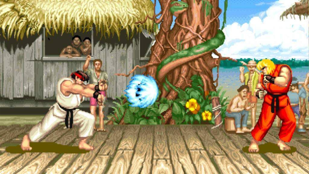 A screenshot from Street Fighter II (1991).