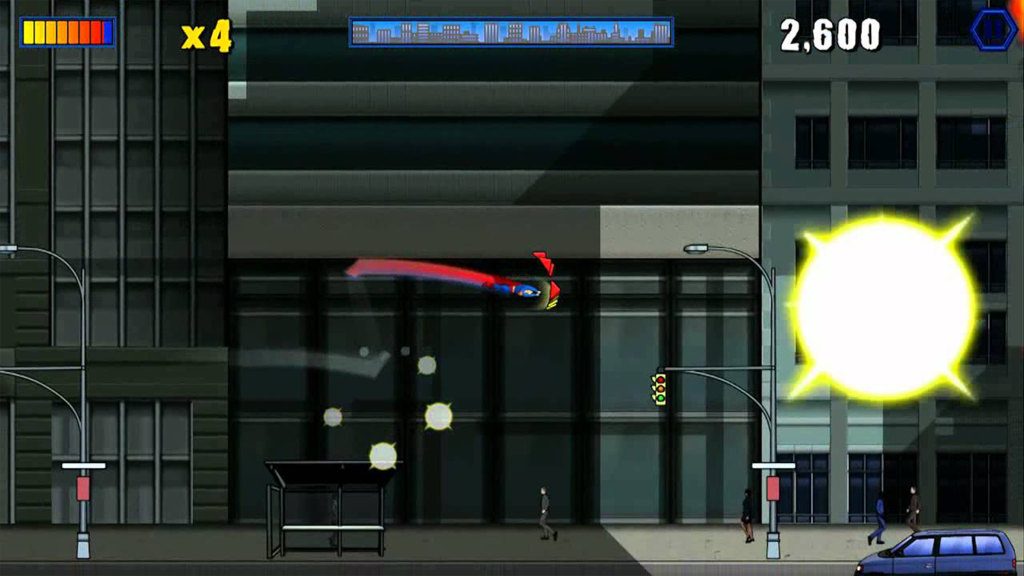 A screenshot from Superman (2011).