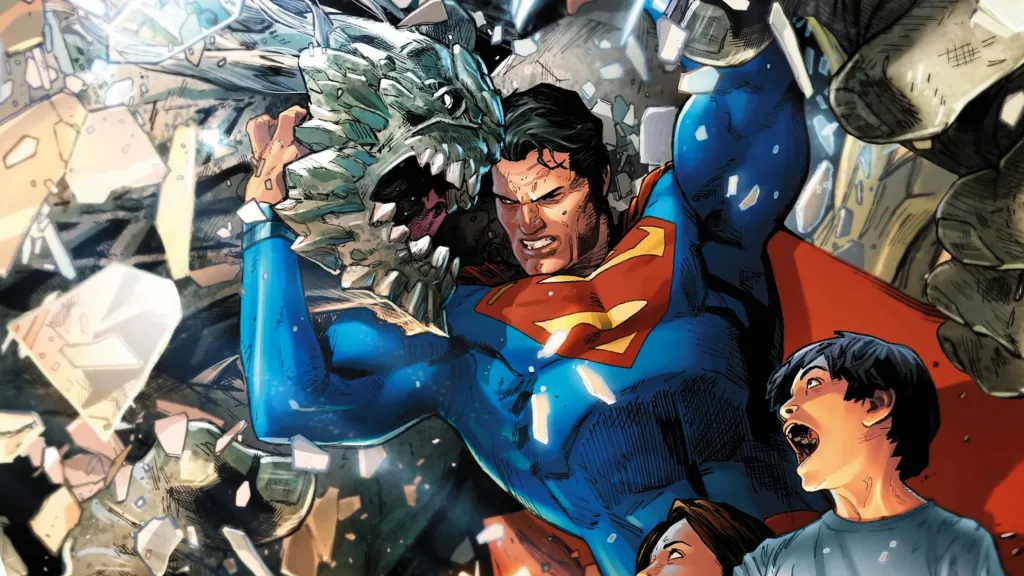 Superman Fights Doomsday in Action Comics Art by Clay Mann