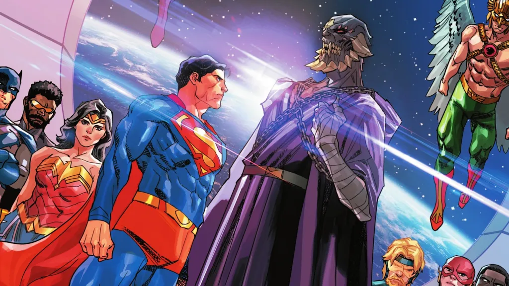 Superman and Doomsday as Time Trapper in DC Comics Art