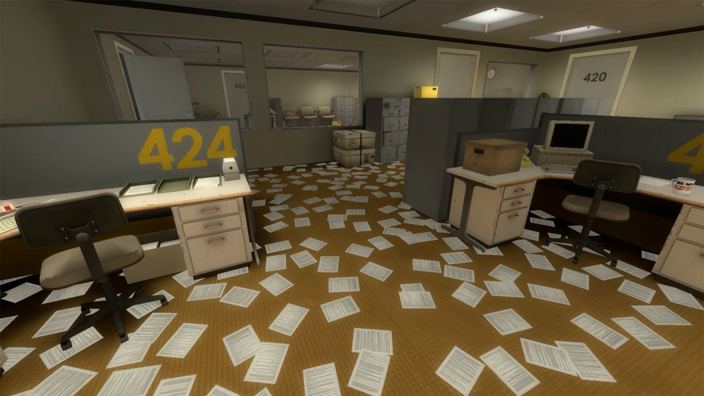 A screenshot from The Stanley Parable (2013).