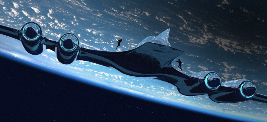 The Art of The Acolyte's starship and Meknek