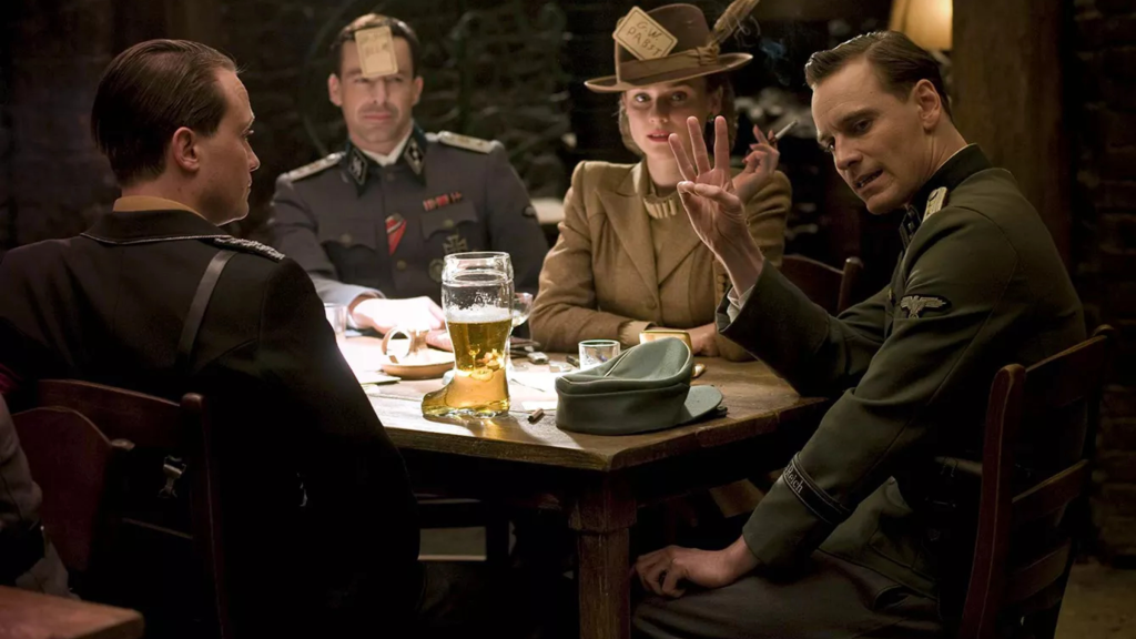 The 3-fingers gesture in Inglourious Basterds