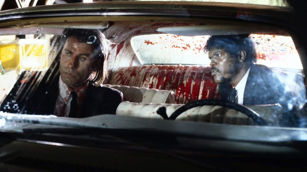 Vince and Jules in their car in Pulp Fiction