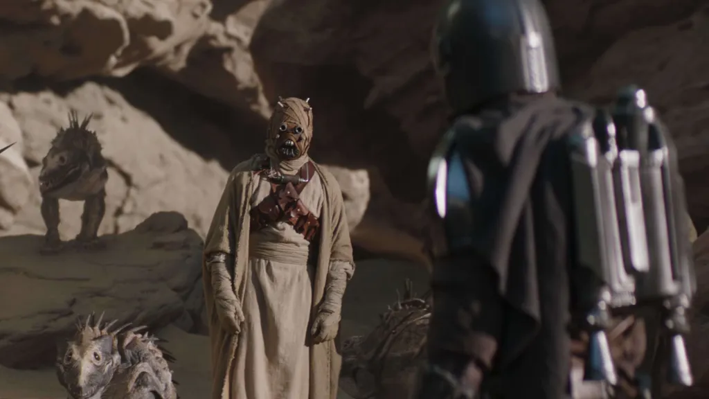 A Tusken Raider in The Mandalorian.