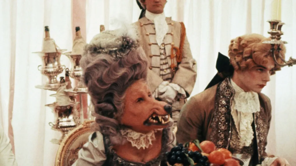 A werewolf at a wedding banquet from The Company of Wolves 1984