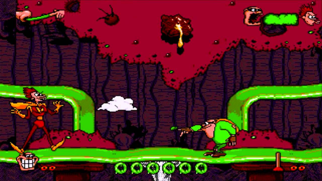 A screenshot from Boogerman: A Pick and Flick Adventure
