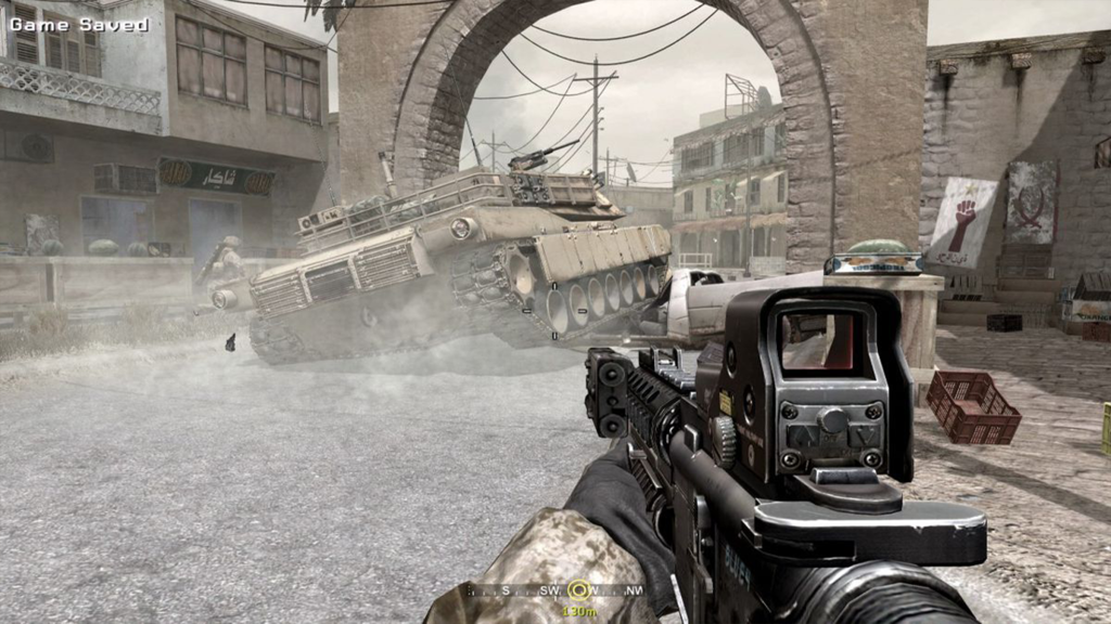 A screenshot from Call of Duty: Modern Warfare (2007).