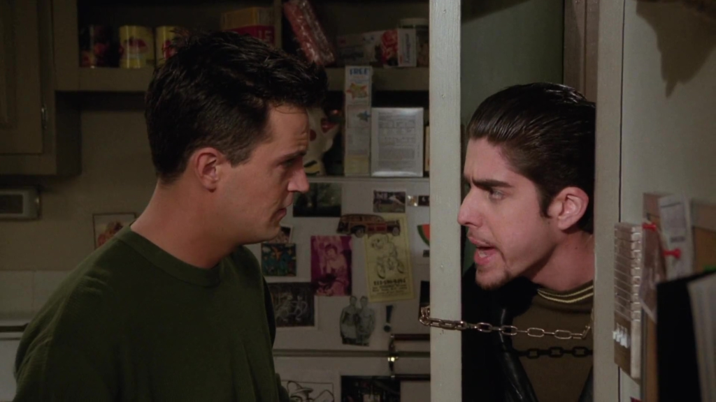 Chandler and Eddie in Friends