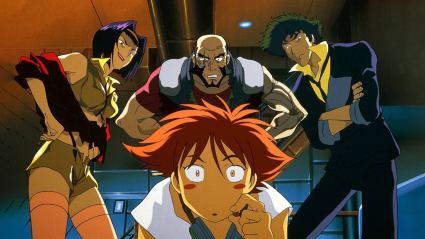 Faye Valentine, Jet Black, Spike Spiegel, and Ed in Cowboy Bebop