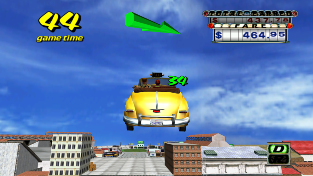A screenshot from Crazy Taxi.