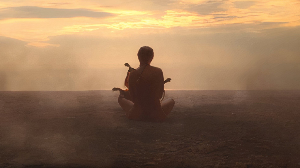 Daenerys Targaryen seen from behind with baby dragons in a vision in House of the Dragon Season 2 finale