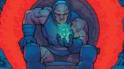 Darkseid Sitting on Throne