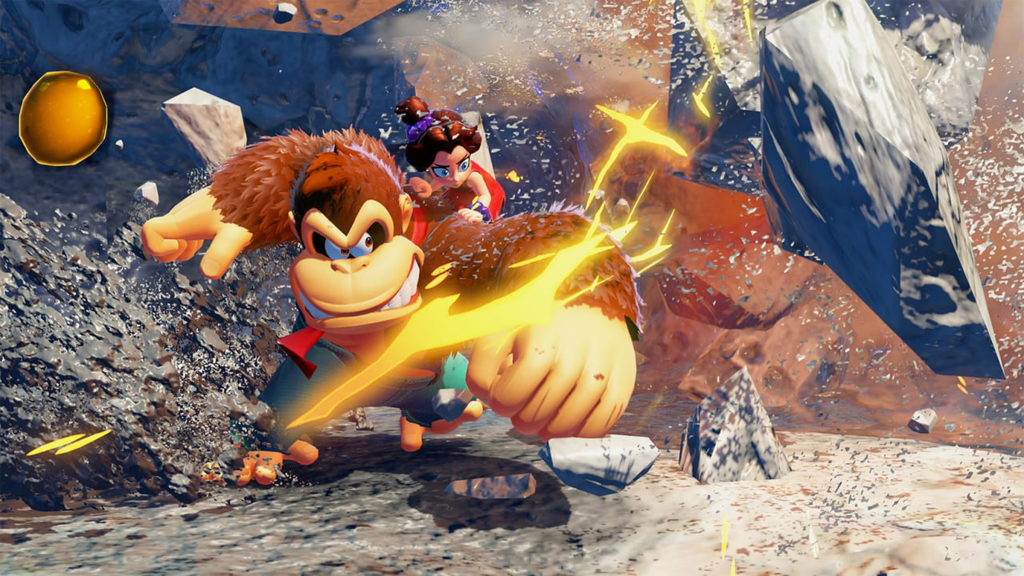 A screenshot from Donkey Kong Bananza.