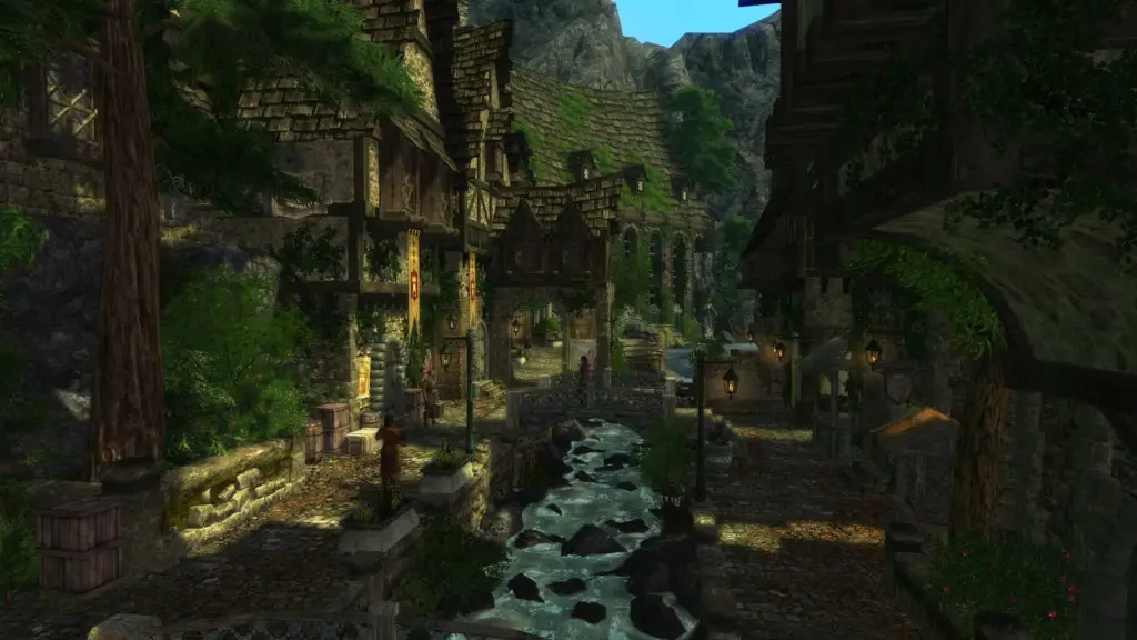A forest town in Enderal Forgotten Stories.