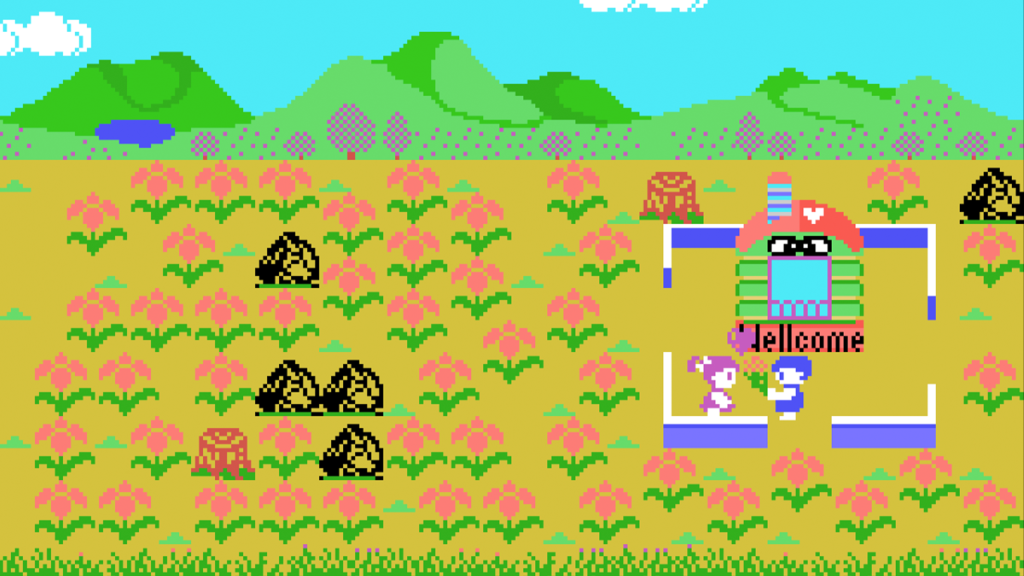 A screenshot from Girl’s Garden on the SG-1000.