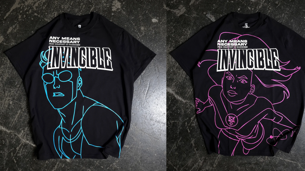 Invincible t-shirts by any means necessary