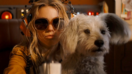 Kara (Milly Alcock) and Krypto in Supergirl