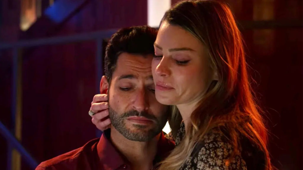 Lucifer and Chloe looking unhappy in Lucifer Season 6