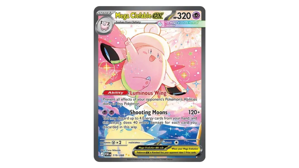 Mega Clefable ex Special Illustration Rare Perfect Order