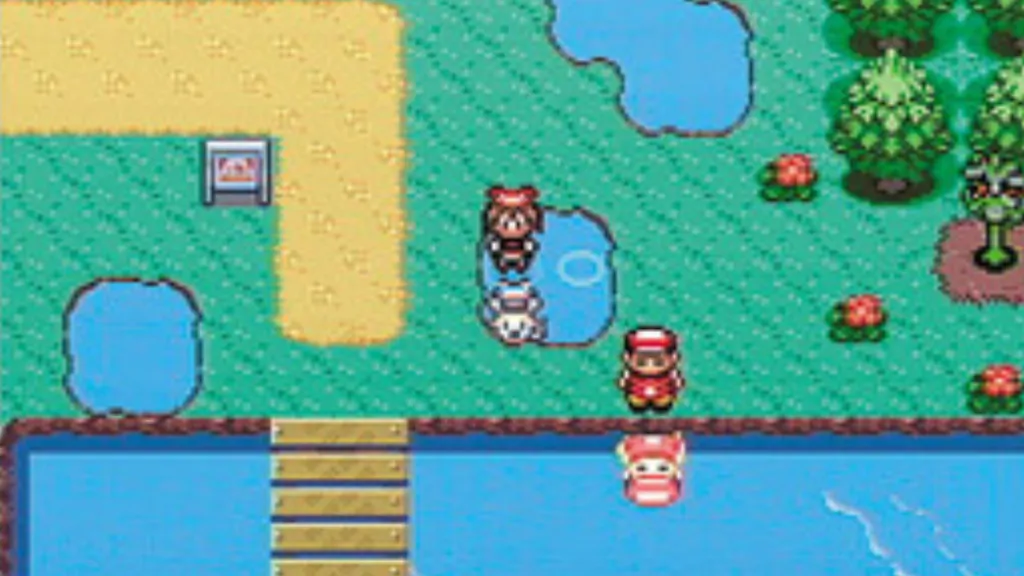 Pokemon Ruby and Sapphire Screenshot Water Reflections