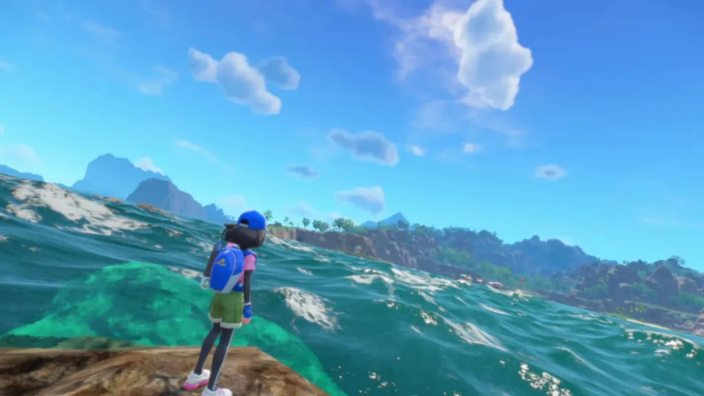 Pokemon Winds and Waves Protagonist Looking Out Over Ocean