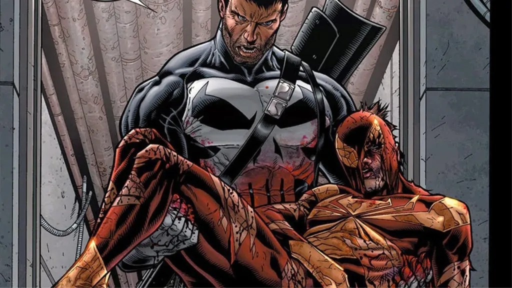 Punisher saves Spider-Man