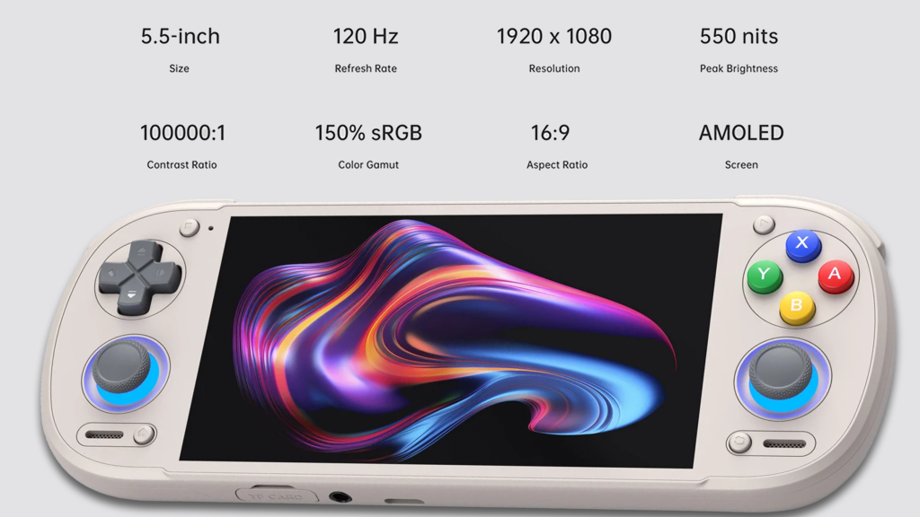 The Retroid Pocket 6 with some of its specs.