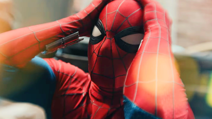 Spider-Man (Tom Holland) with his hands on his head in Brand New Day