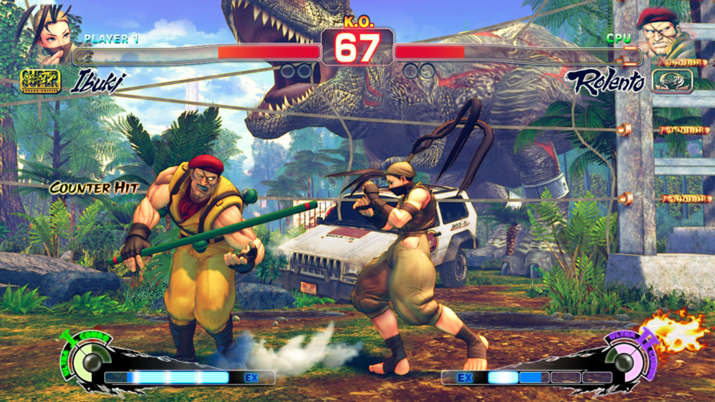 A screenshot from Street Fighter IV.
