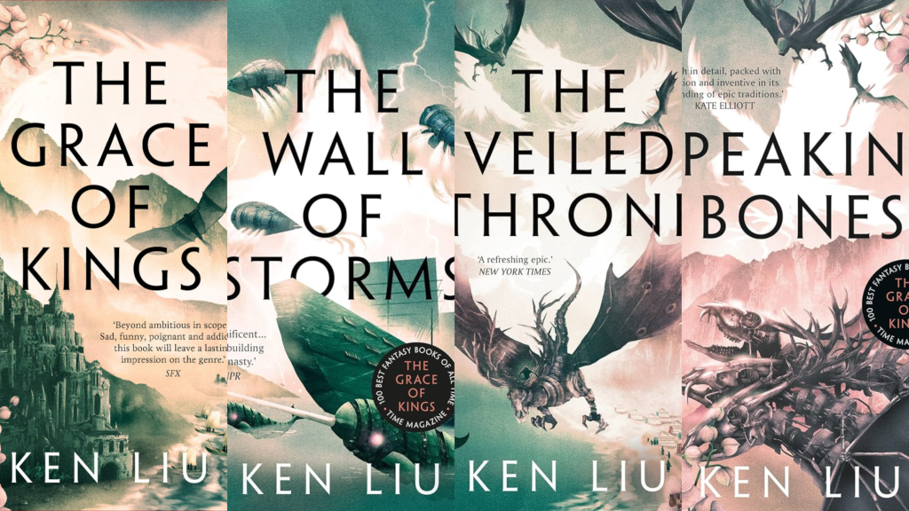 The Dandelion Dynasty book covers in a collage