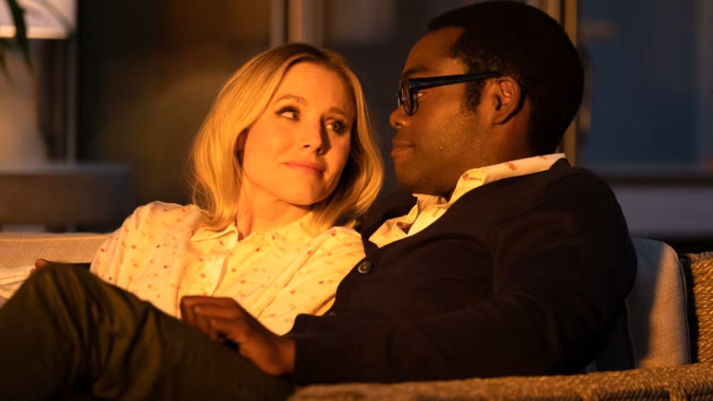 Eleanor and Chidi in The Good Place's final season