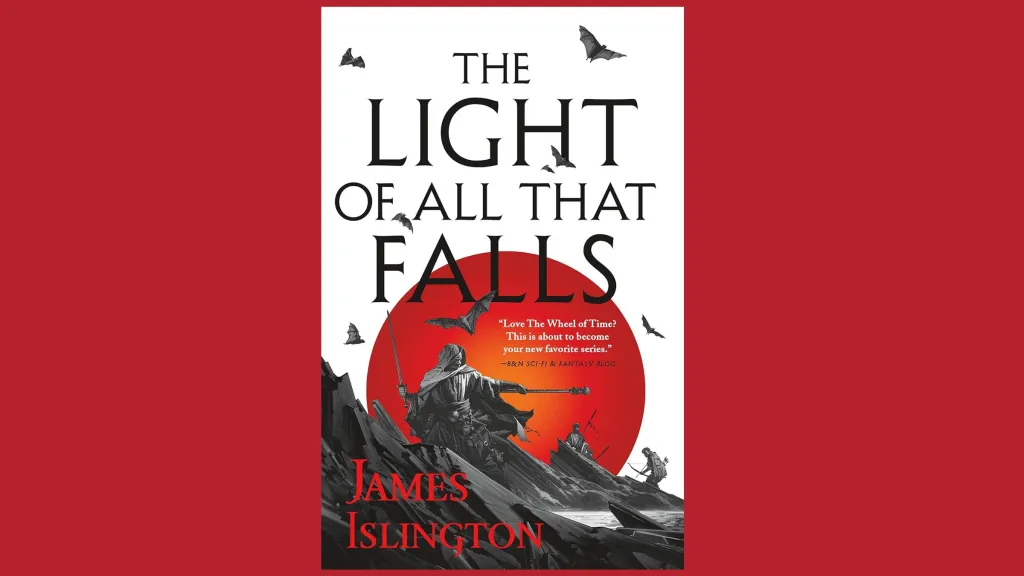 The Light of All That Falls cover against a red background