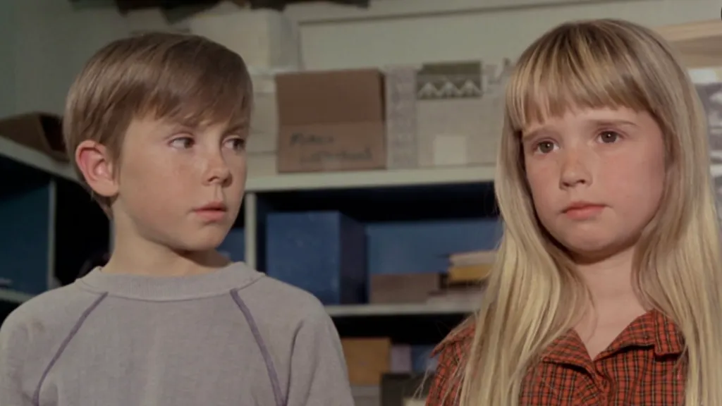 Tony stares at Tia in Escape to Witch Mountain 1975