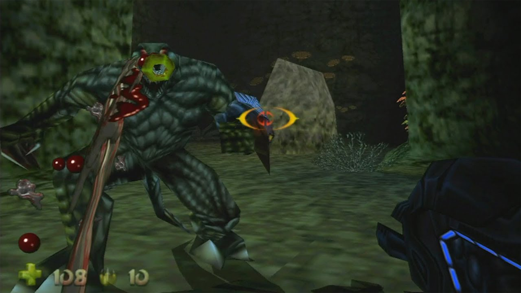 A screenshot from Turok 2: Seeds of Evil.