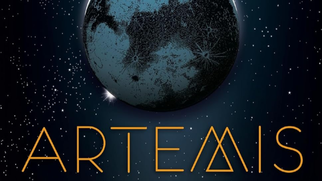 The cropped cover of Artemis by Andy Weir